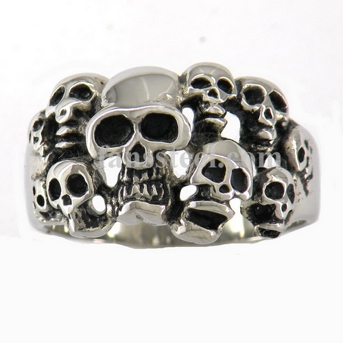 FSR08W17 multi skulls ring - Click Image to Close